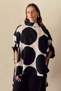 Tirelli Structured Neck Print Tunic