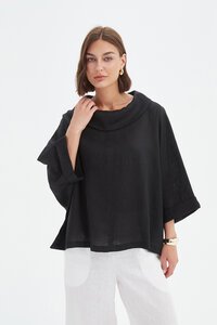 Tirelli Funnel Neck Boxy Top