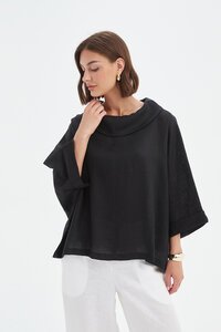 Tirelli Funnel Neck Boxy Top
