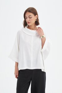 Tirelli Funnel Neck Boxy Top