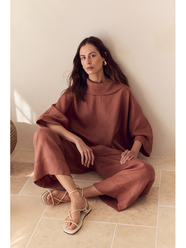 Tirelli Funnel Neck Boxy Top