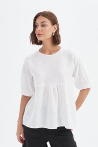 Tirelli Bishop Sleeve Shirring Top