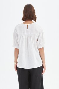 Tirelli Bishop Sleeve Shirring Top