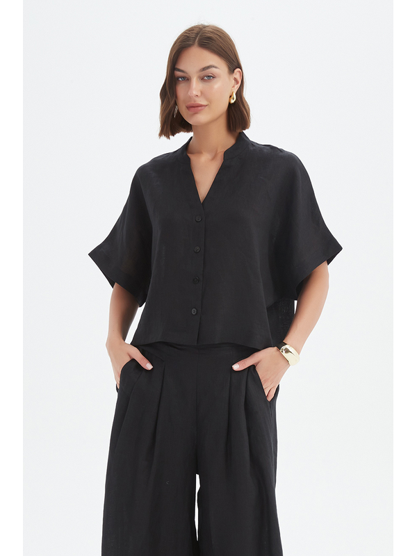 Tirelli Boxy Button Linen Shirt