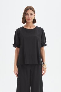 Tirelli Ruffle Sleeve Lyocell Top