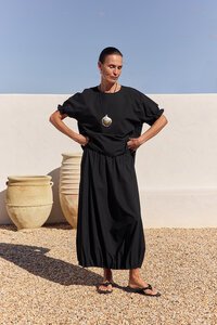 Tirelli Ruffle Sleeve Lyocell Top