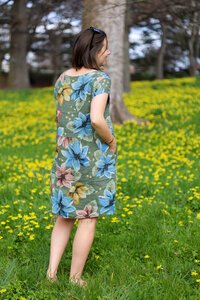 Puro Lino Big Floral Dress
