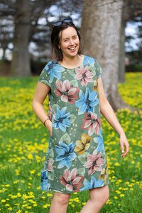 Puro Lino Big Floral Dress