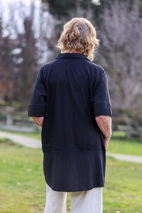 White On Black Long Overshirt