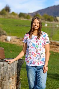 Preen AOP Round Neck Tee