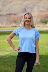 Memo Broderie Sleeve Tee