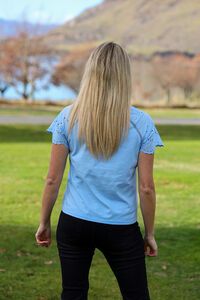 Memo Broderie Sleeve Tee