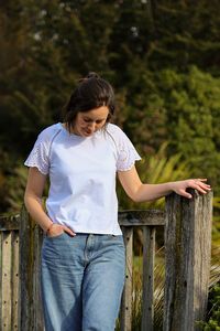 Memo Broderie Sleeve Tee