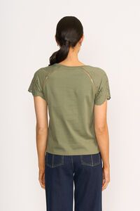 Memo Broderie Sleeve Tee