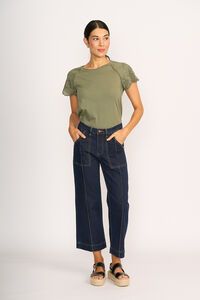 Memo Broderie Sleeve Tee