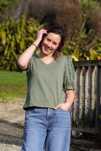 Esplanade Contrast Sleeves Top