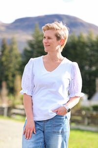 Esplanade Contrast Sleeves Top