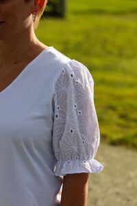 Esplanade Contrast Sleeves Top