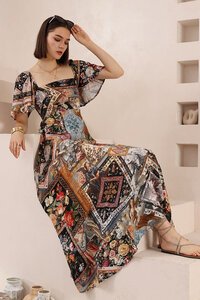 Iris Maxi Square Neck Maxi Dress