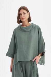 Tirelli Funnel Neck Boxy Top