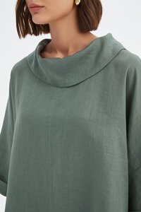Tirelli Funnel Neck Boxy Top