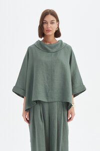 Tirelli Funnel Neck Boxy Top