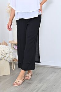 La Mode Side Button Layered Beach Pant