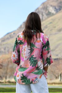 Democracy Sofia Printed Tie Side Shirt