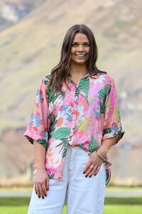 Democracy Sofia Printed Tie Side Shirt