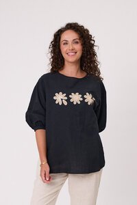 Classified Daisy Print Top