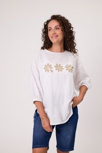 Classified Daisy Print Top