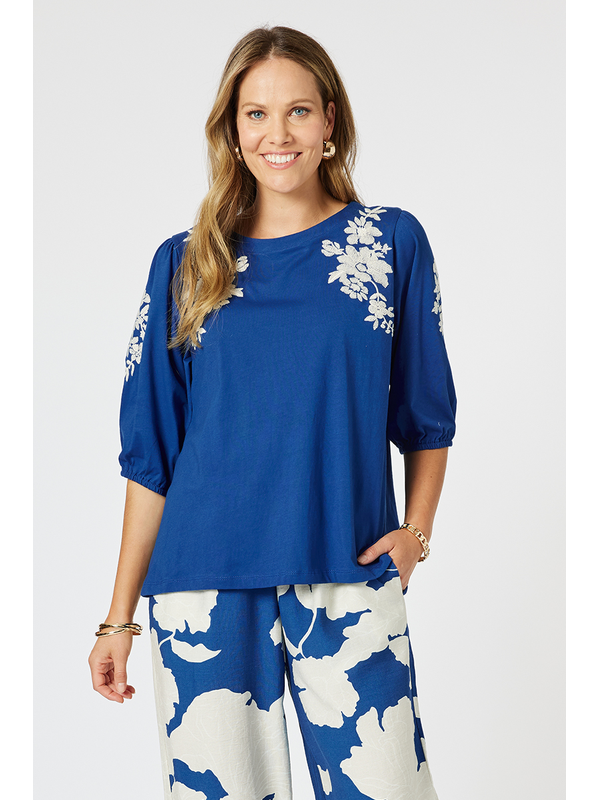 Clarity Jill Embroidered Tee