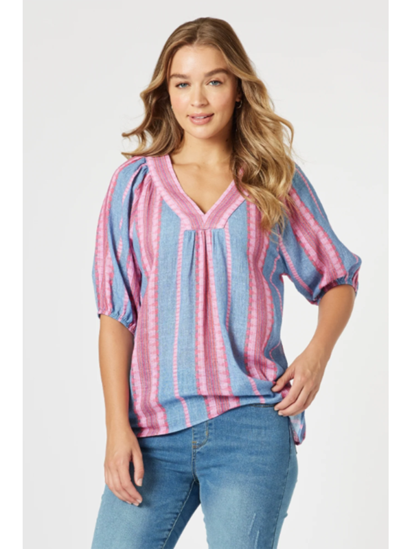 Threadz Bloom Stripe Top