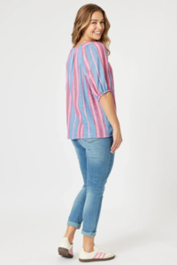 Threadz Bloom Stripe Top