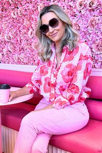 Threadz Pink Poppies Shirt