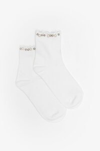 Antler Pearl Top Sock