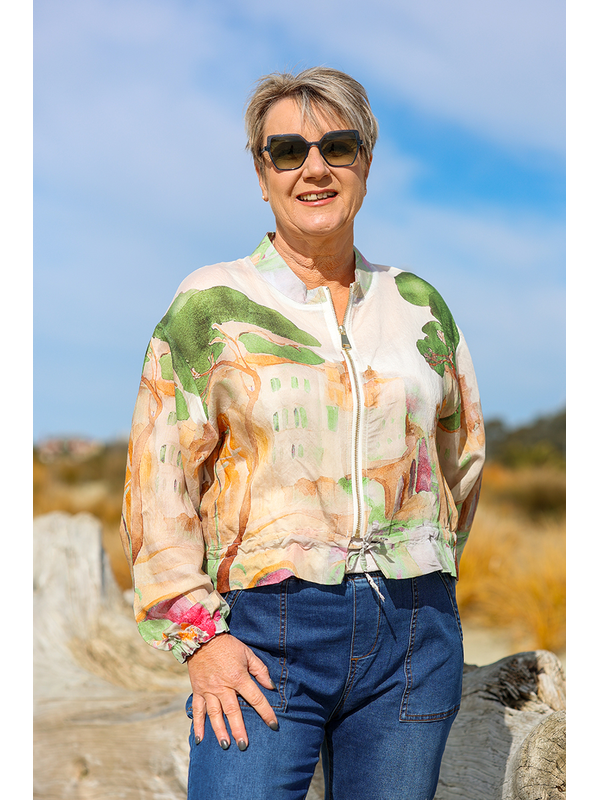 Wednesday Lulu Tie Waist Bomber Jacket