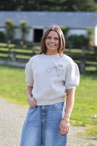 Mi Moso Bow Knit Top