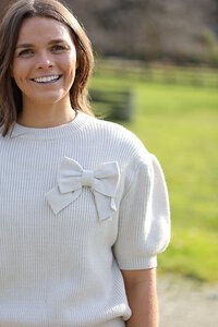 Mi Moso Bow Knit Top