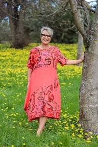 Wednesday Lulu Faces Cocoon Dress