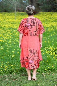 Wednesday Lulu Faces Cocoon Dress