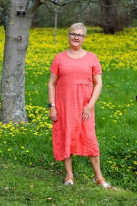 Wednesday Lulu Asymmetric Waist Linen Dress