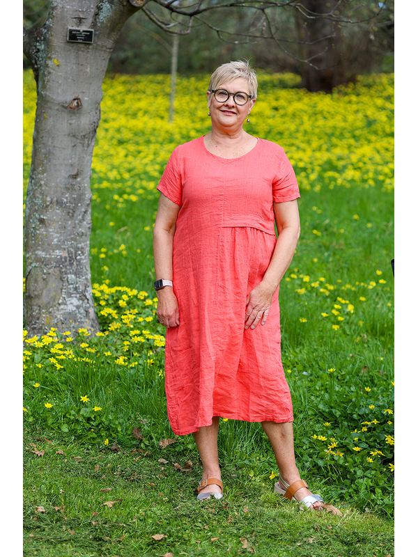 Wednesday Lulu Asymmetric Waist Linen Dress
