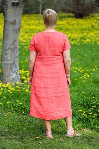 Wednesday Lulu Asymmetric Waist Linen Dress