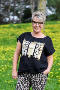 Wednesday Lulu Sequin Animal Top