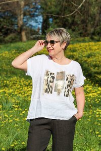 Wednesday Lulu Sequin Animal Top