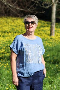 Wednesday Lulu Foil Animal Print Top