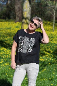 Wednesday Lulu Foil Animal Print Top