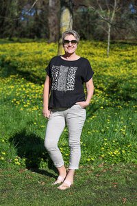 Wednesday Lulu Foil Animal Print Top
