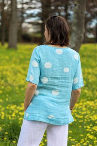 Wednesday Lulu Spot Linen Top